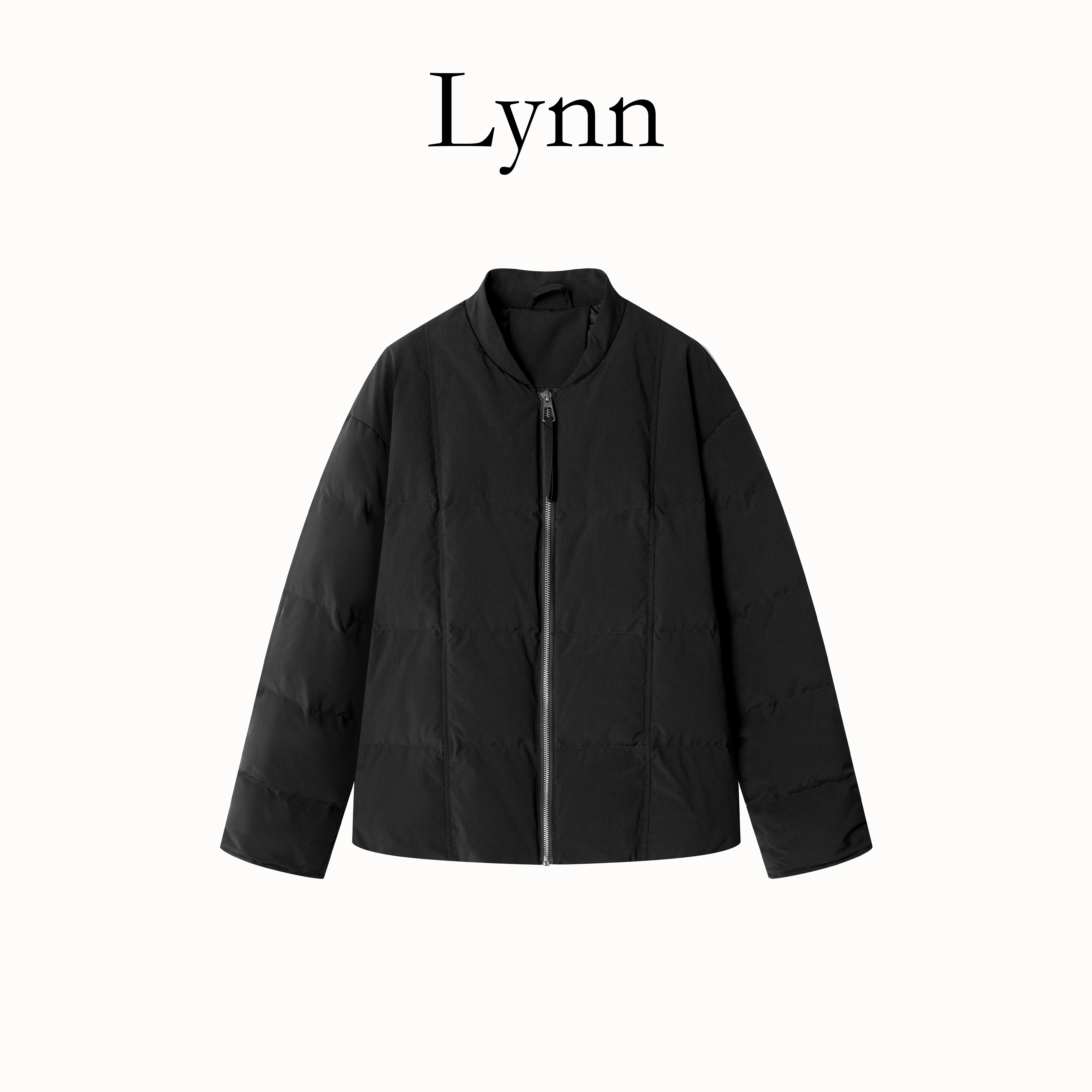 NINGLYNN  STUDIO【新龟背】鹅绒短款羽绒服女薄款外套 360005