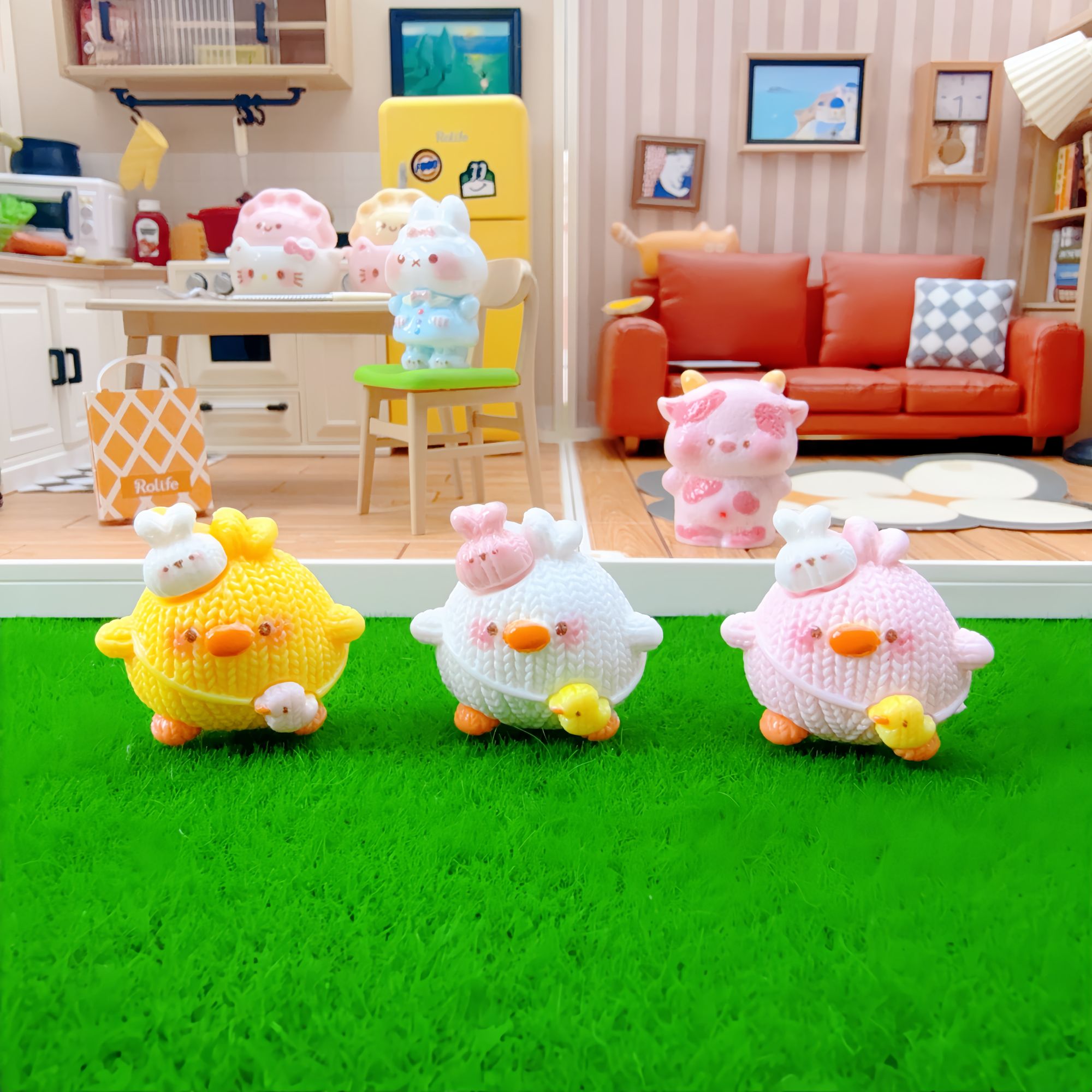 【三三创意-针织小鸡】树脂diy饰品创意配件