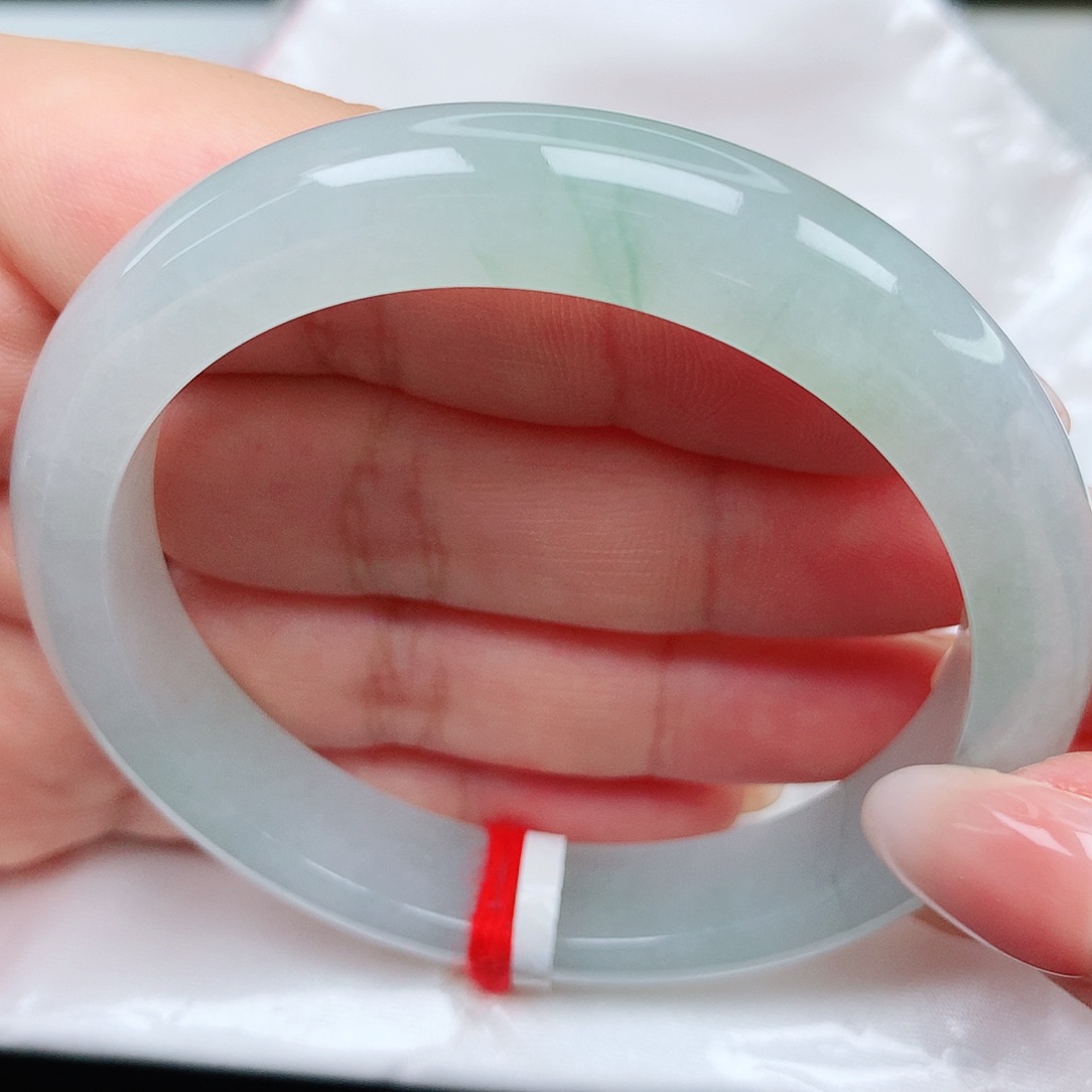 翡翠手镯未镶嵌冰晴飘花31