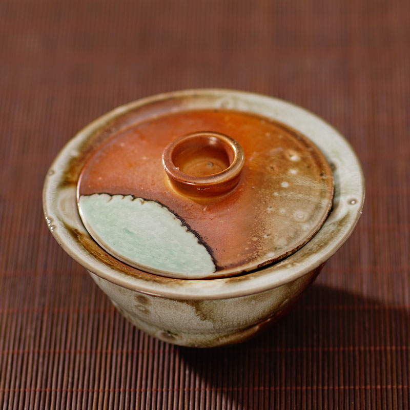 ① 柴烧-玉化葫芦盖碗