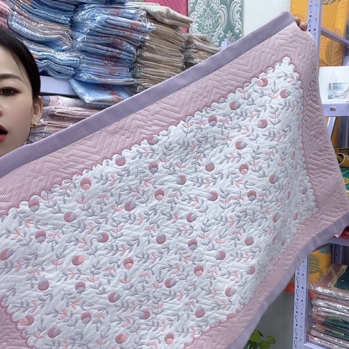 棉紫色小樱桃纯棉