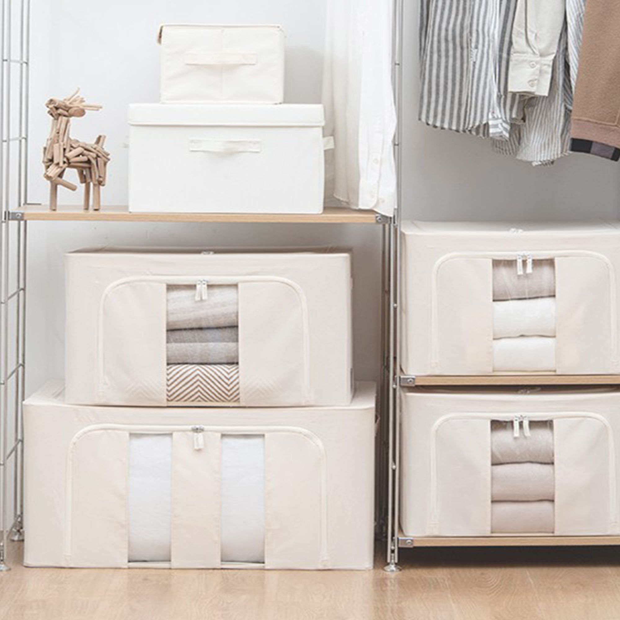 凯凯优选  66升 牛津布收纳箱 带钢架 质量好实用性强 