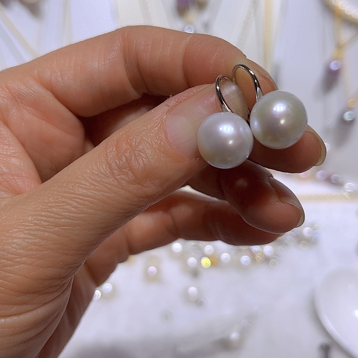 淡水珍珠白珠高跟鞋银S925镶嵌