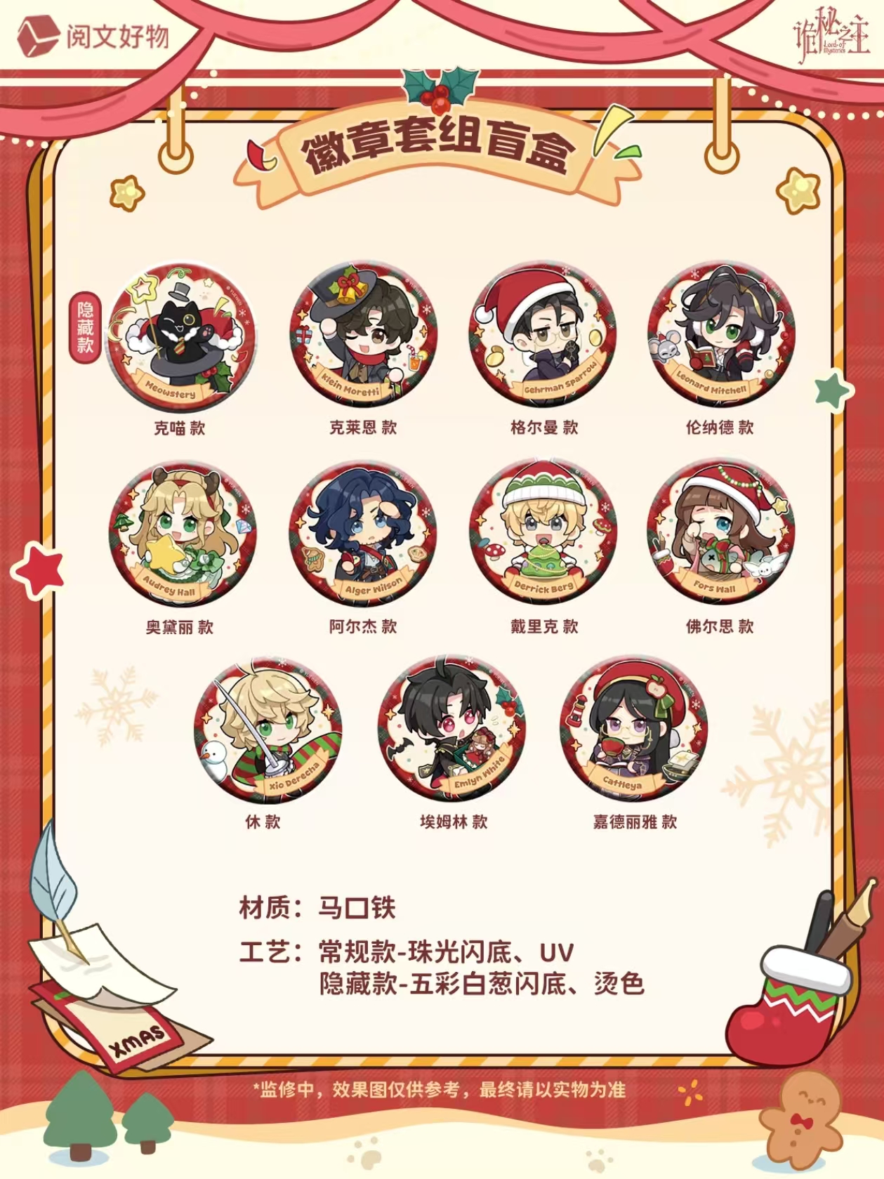 【叠叠/PK】《诡秘之主》梦环绮境系列 克莱恩 徽章套组盲盒周边 芽芽