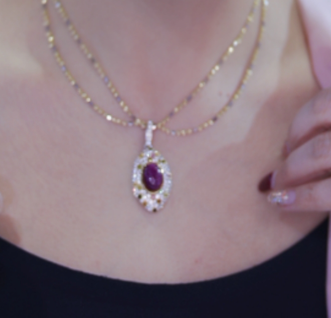 合金吊坠 TR2369红宝时尚吊坠