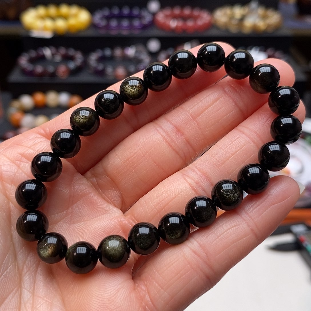 黑曜岩手链未镶嵌T****3