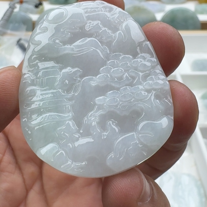 翡翠未镶嵌吊坠(不含链)