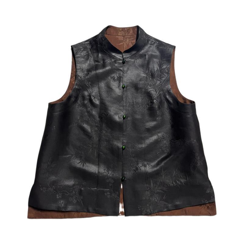 【梅竹】55姆米休闲四季百搭梅竹重磅皮子老油料背心