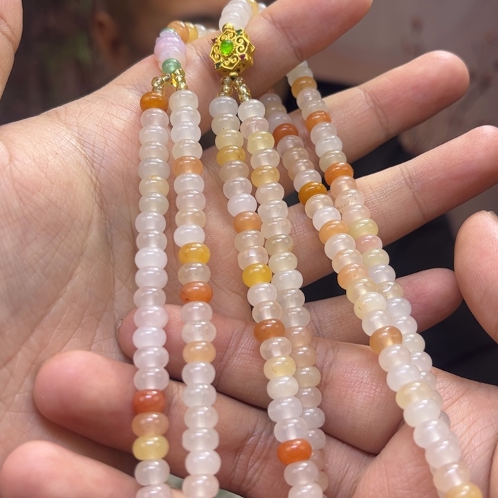 石英质玉（金丝玉）未镶嵌手链