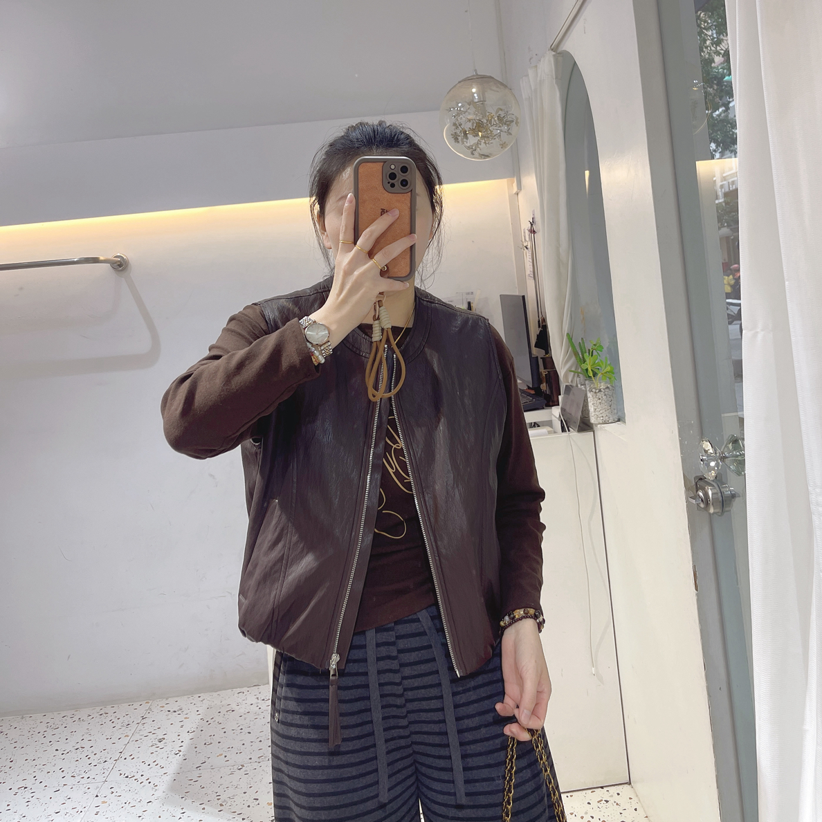 复古港风通勤风夹棉马夹9803