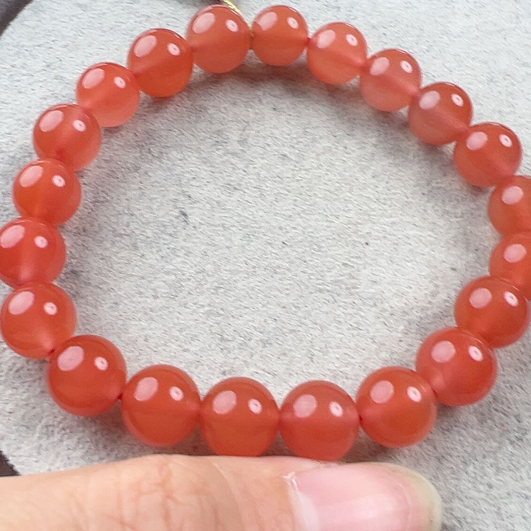 南红玛瑙手串未镶嵌