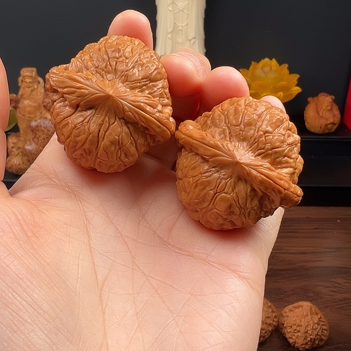 四***花文玩核桃吊坠40南瓜墩