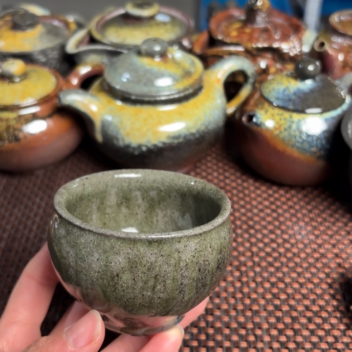 紫砂茶杯支钉缸标100
