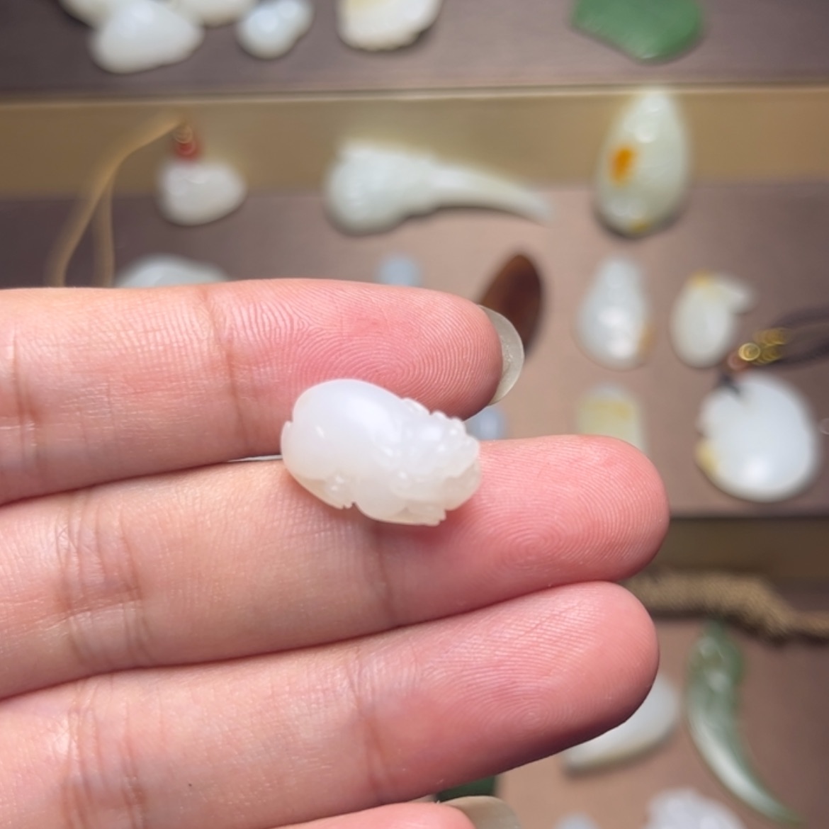 【闪购商品】未镶嵌和田玉（白玉）车挂