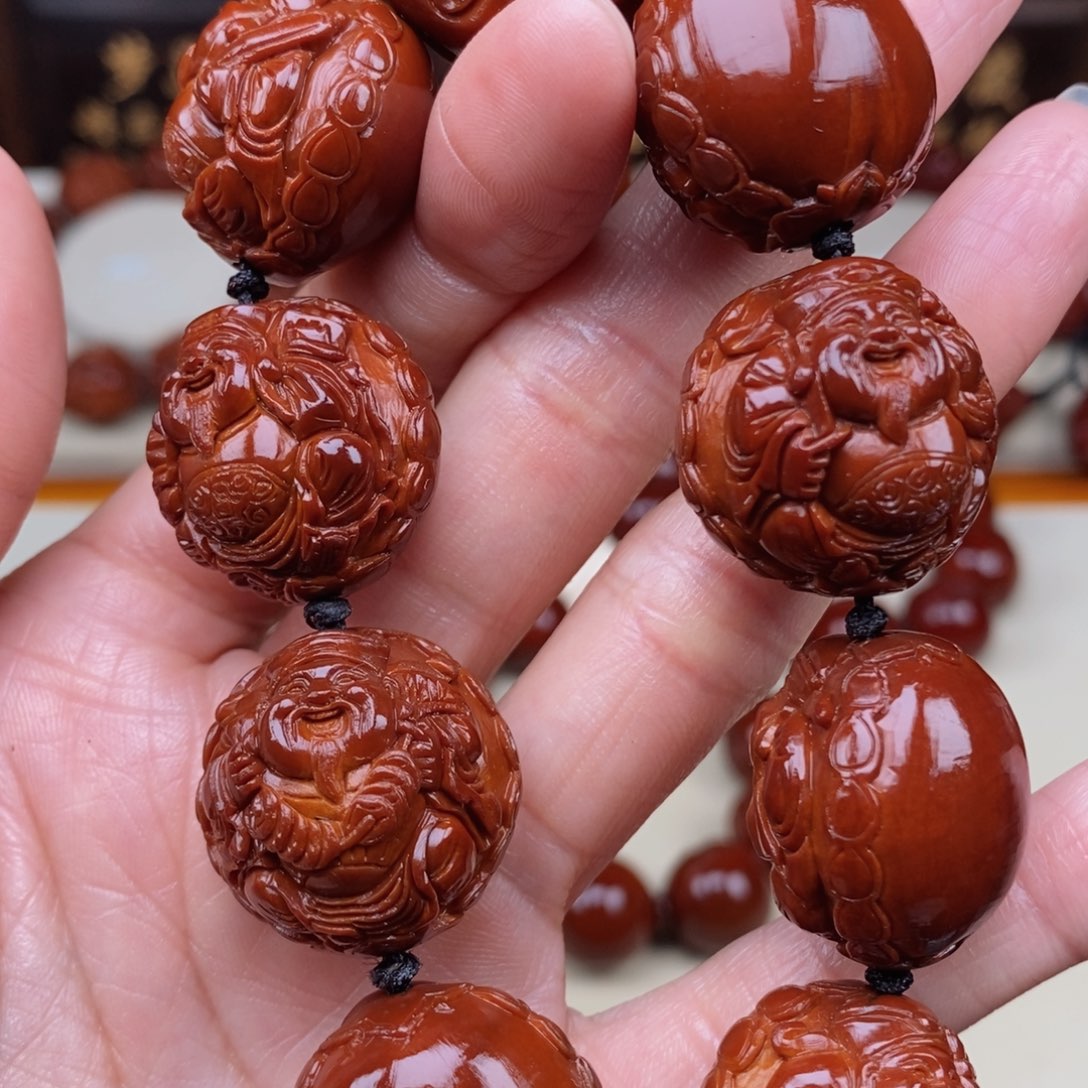 橄榄核吊坠张*财神，