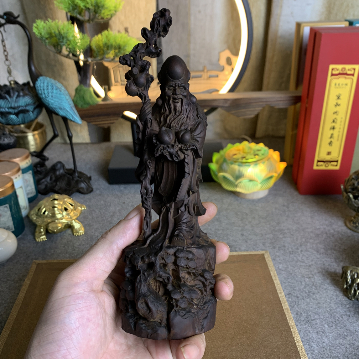 高货哦 太行崖柏雷击木20x6公分寿星公办公卧室摆件