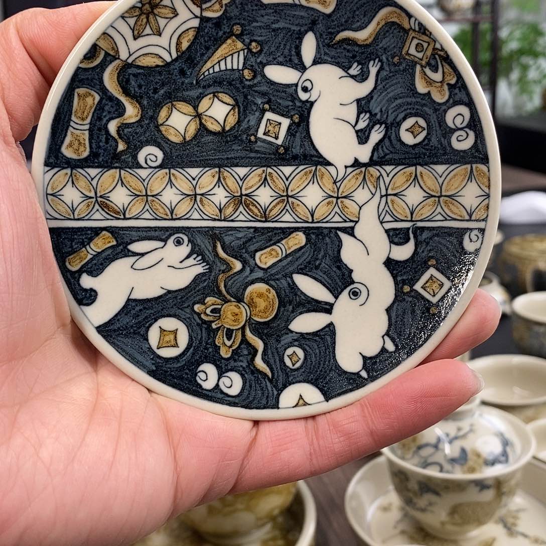 盖碗缘***瓷景德镇手工手绘茶具