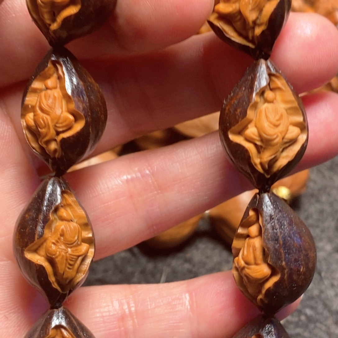 橄榄核手串/手链推*房紫皮无相佛