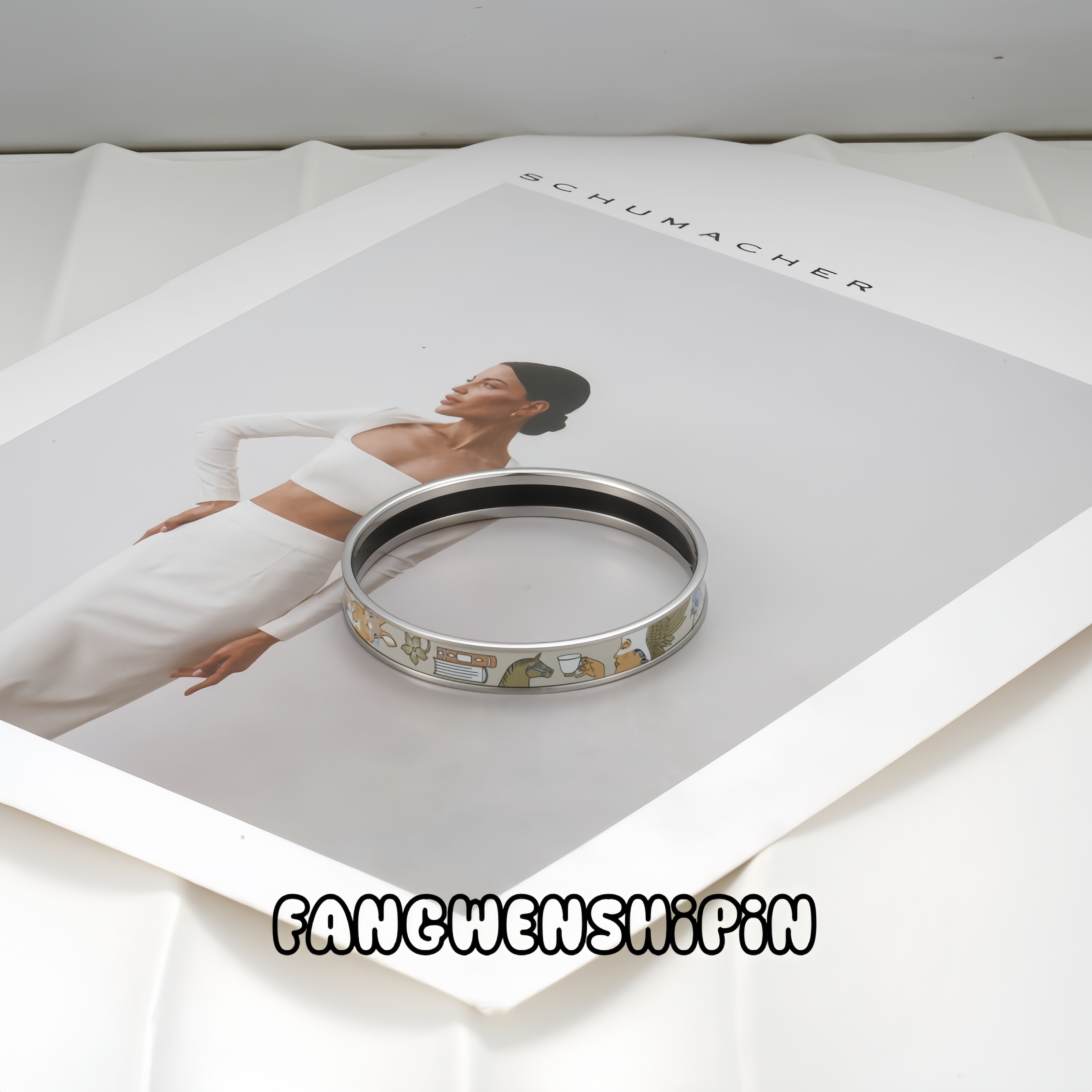 铜合金珐琅手镯 时尚百搭手镯0515【58mm】