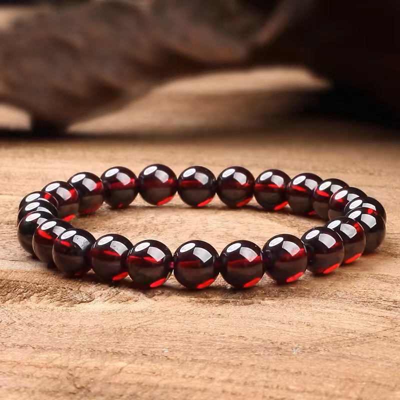 天然石榴石手串单圈手串手链三圈石榴石