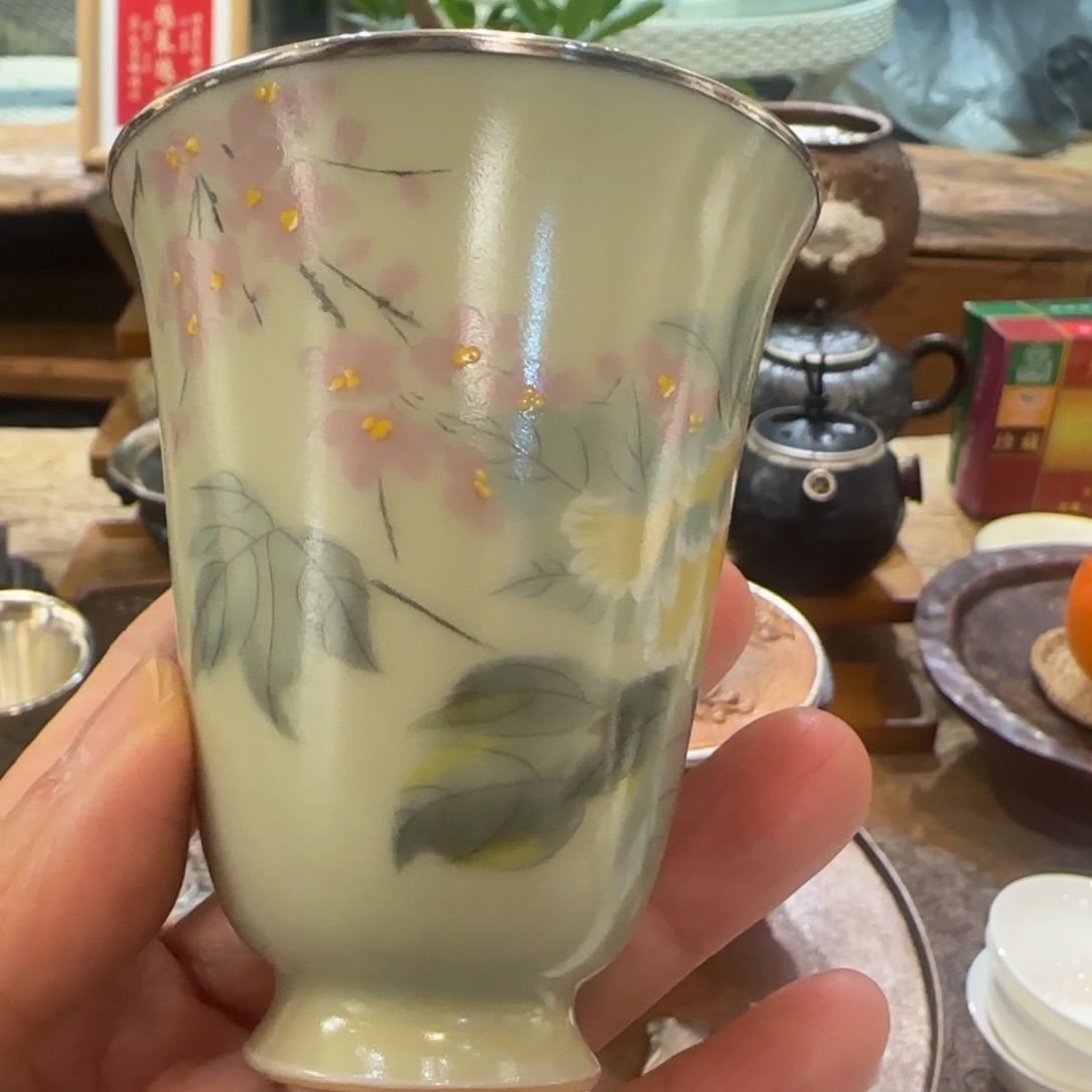 瓷包银闻香主人杯