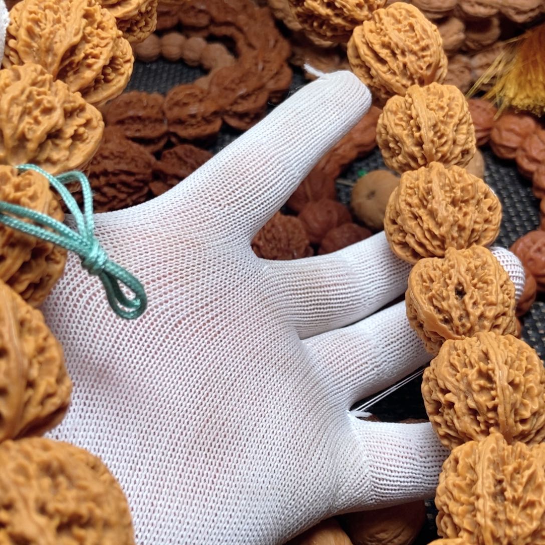 文玩核桃手串蚂蚁纹粗筋八棱