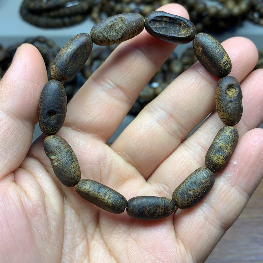 手串沉香虫漏随行珠10克加多样发一