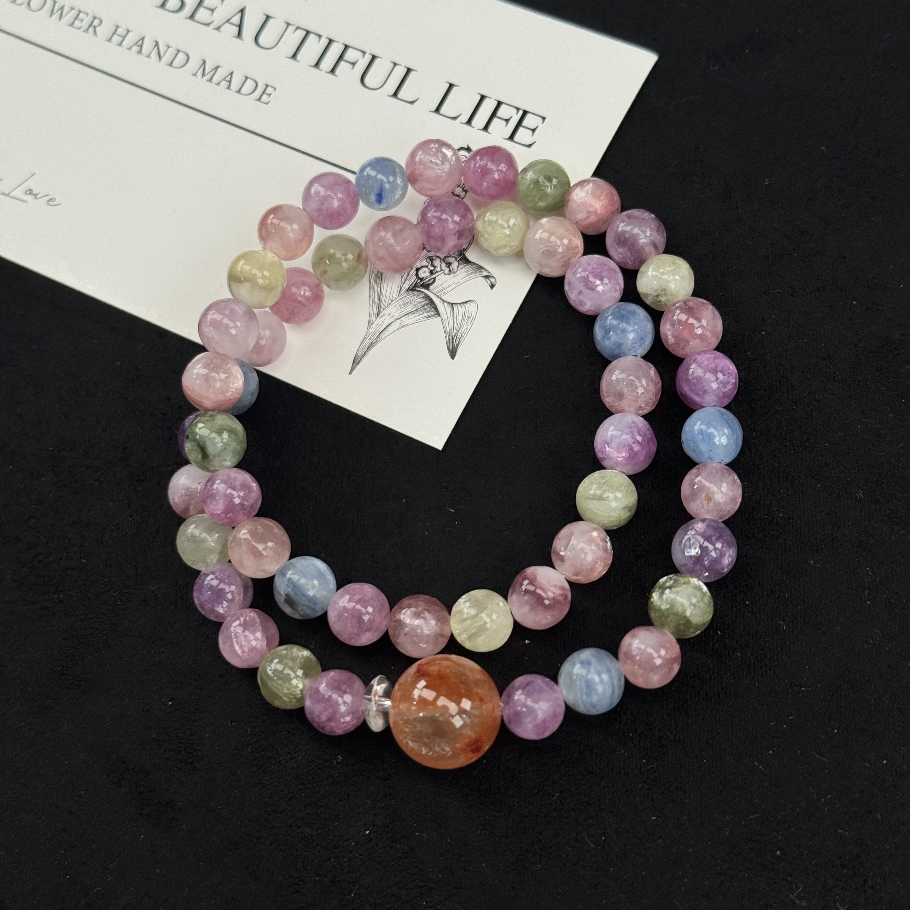 【莫奈】祖母晶多宝双圈手串【拍两单！是一条价格！】多样性发一 W1524