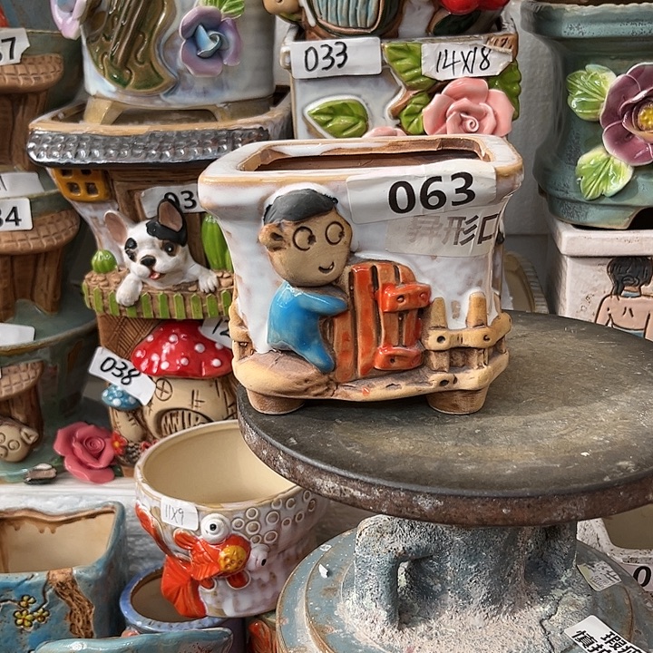 粗陶材质多肉花盆