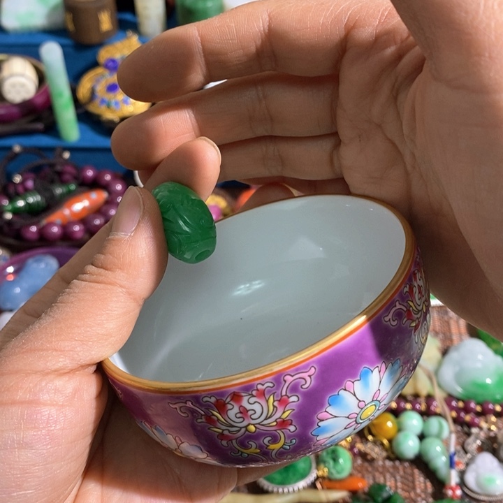 瓷片柠***1精美好好看漂亮大器