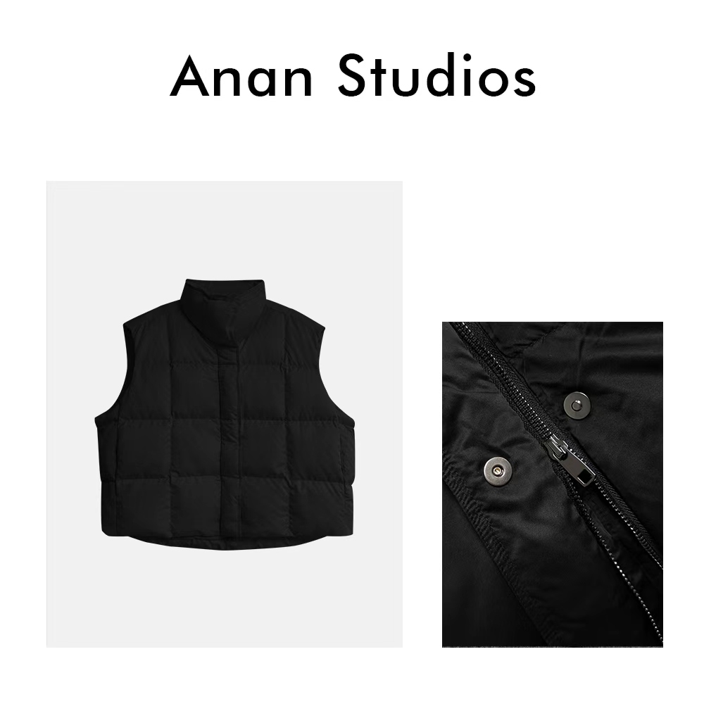 Anan Studios【美式德芙】新款韩版宽松百搭羽绒马甲短款外套28201