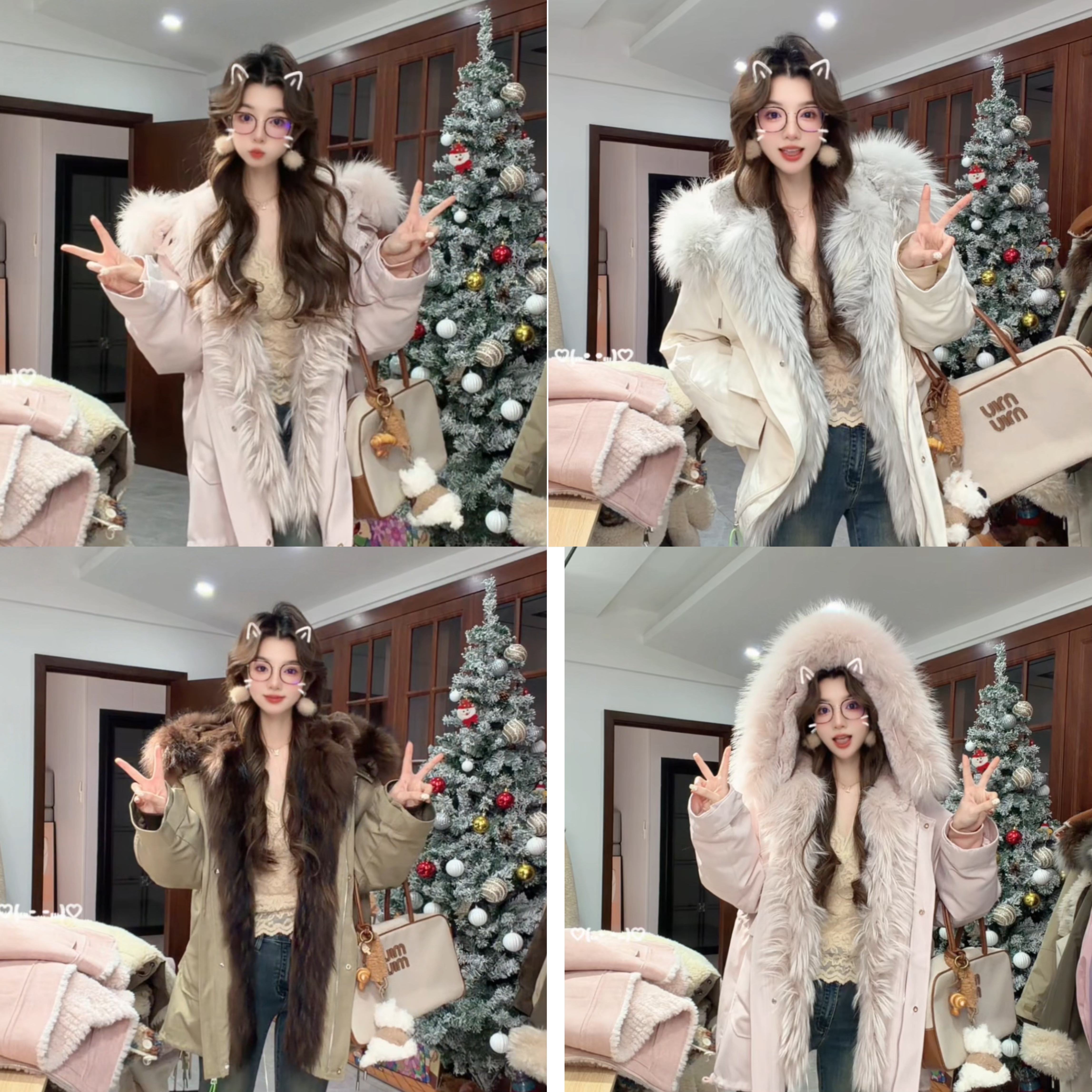 「冰川陨石」2025年新款派克外套时尚百搭毛领外套