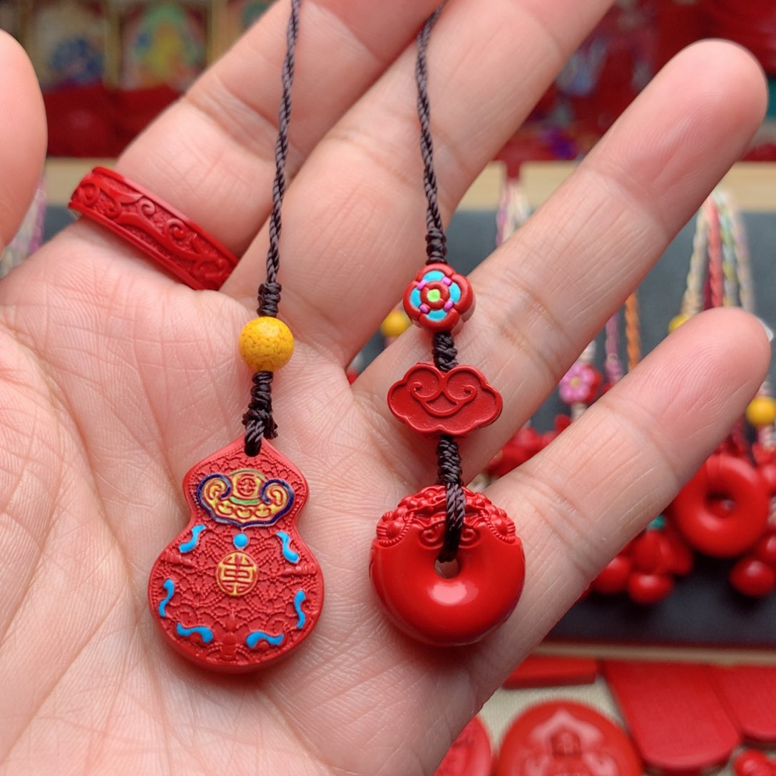 天然辰砂工艺品朱砂手机坠