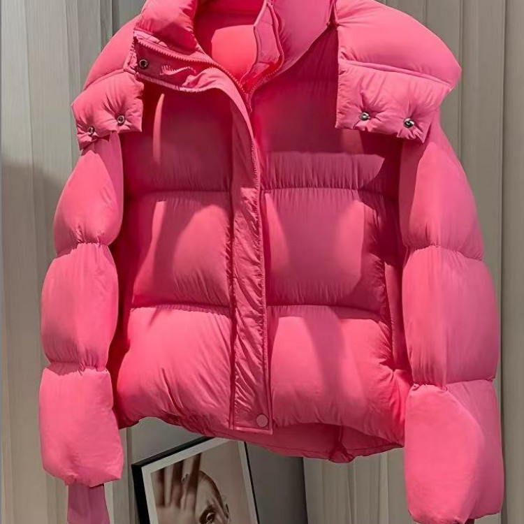 【半生繁花】25新款棉服升级版韩版泡芙时尚百搭短款连帽冬季