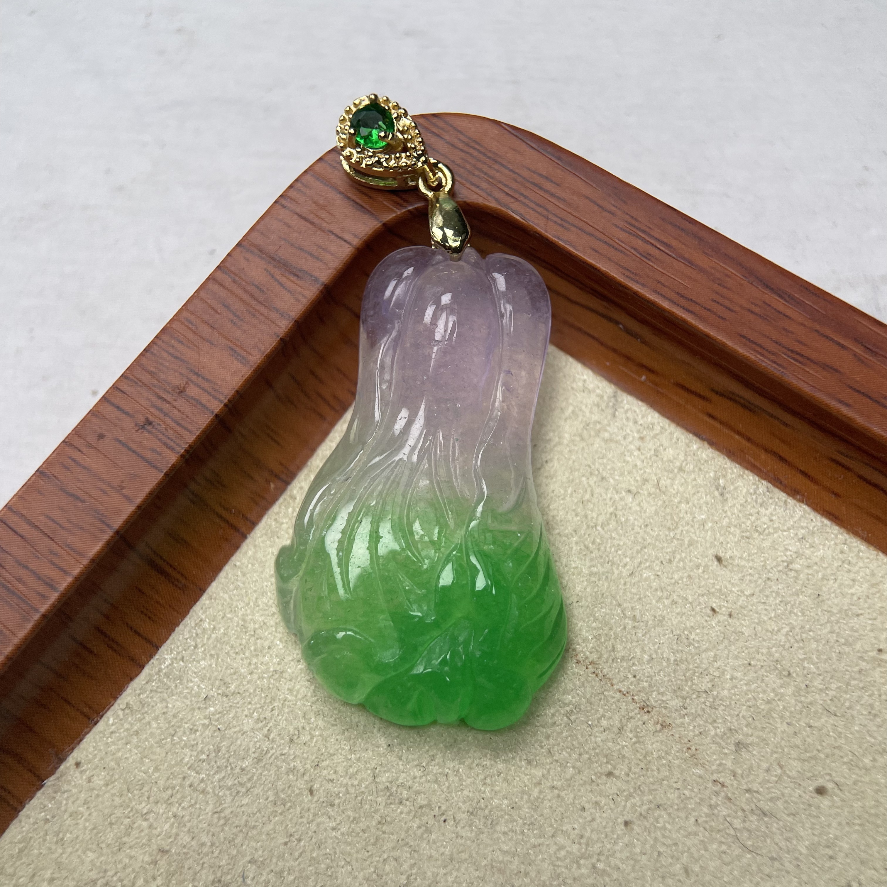 A628春彩白菜吊坠