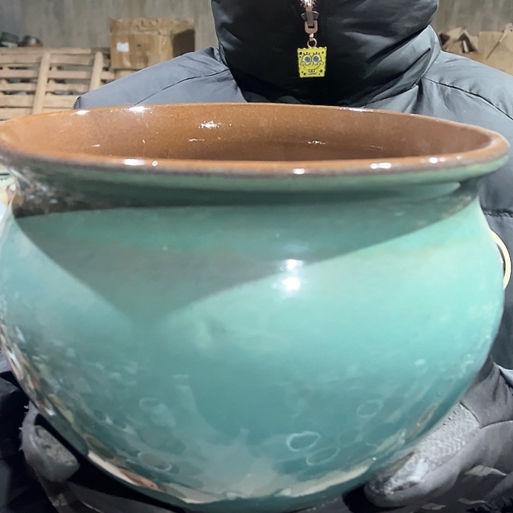 紫砂花盆高19口25————