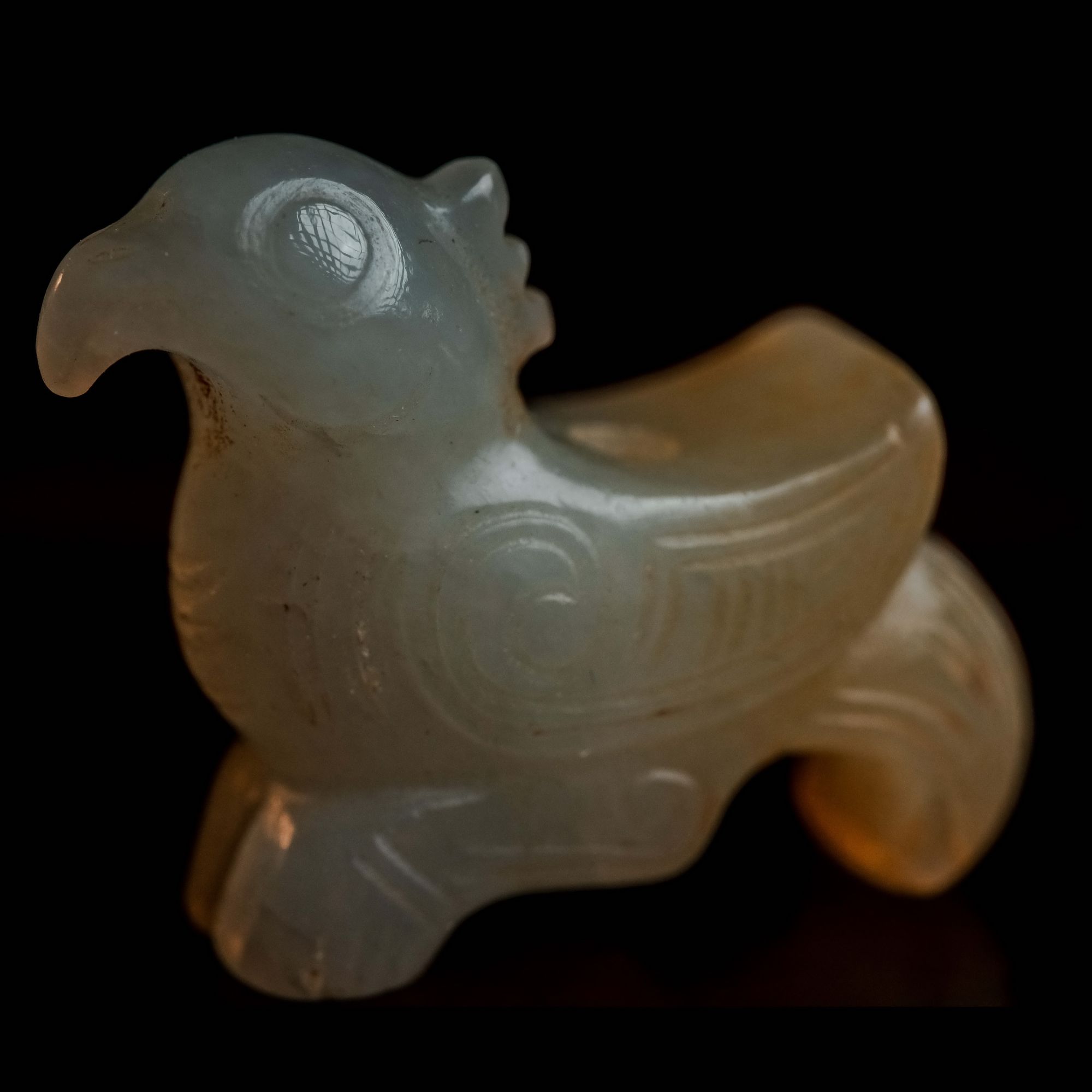 清代和田玉玄鸟-CS