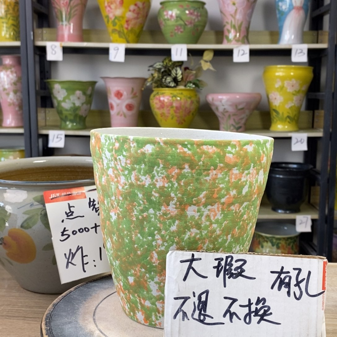 景德镇手工手绘陶瓷花盆