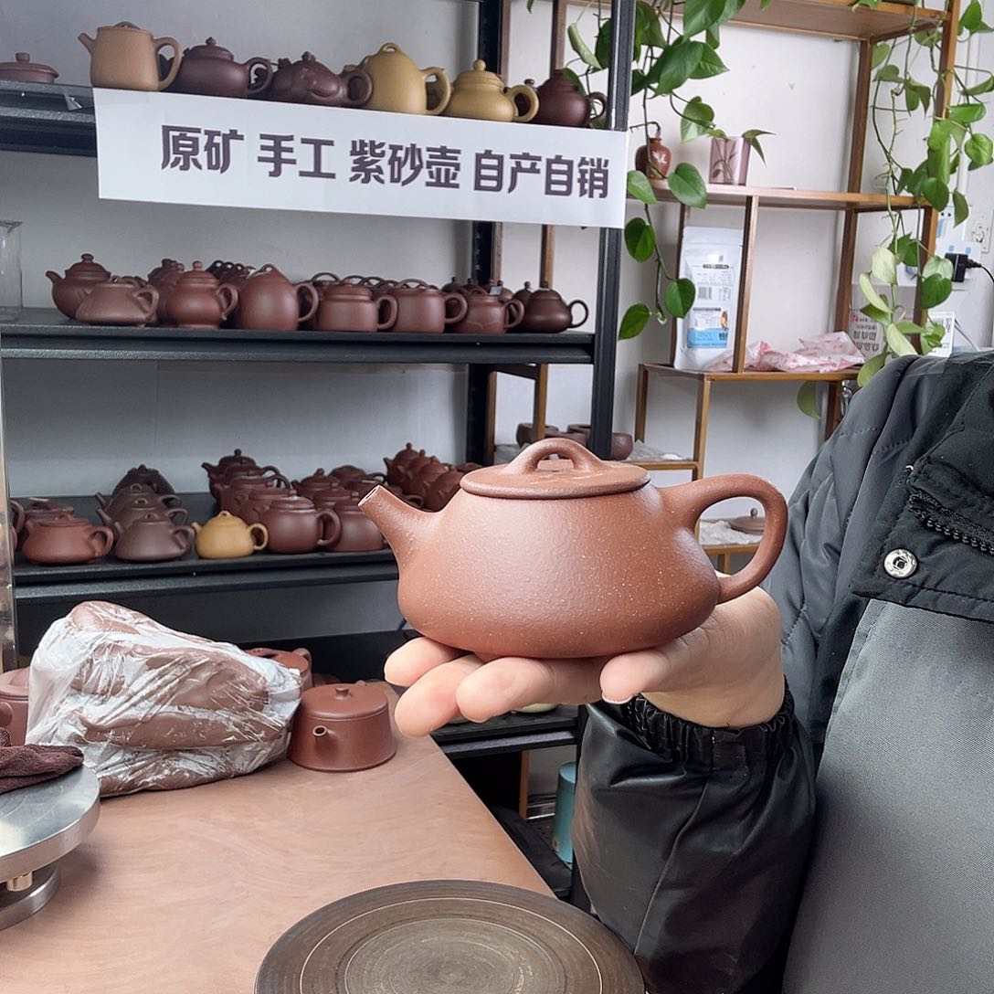 紫砂茶壶平盖石瓢