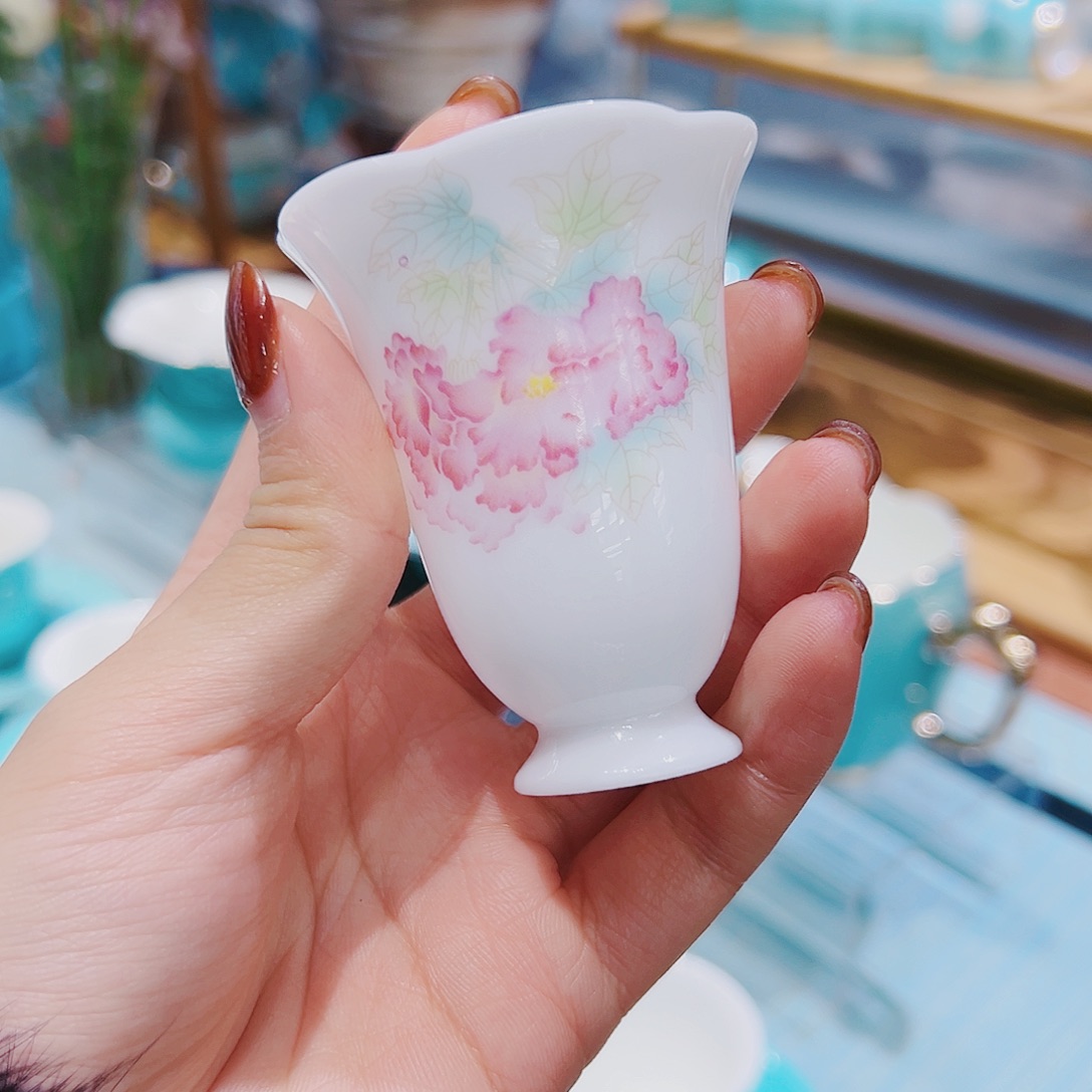 羊脂玉白瓷主人杯品茗杯