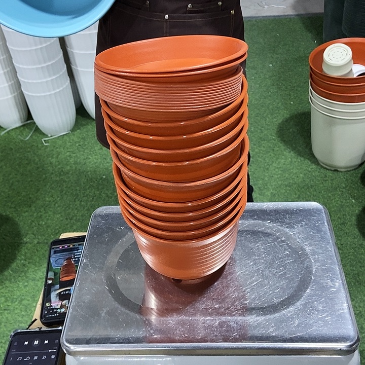 矮陶口15高10.5陶红色带拖10只