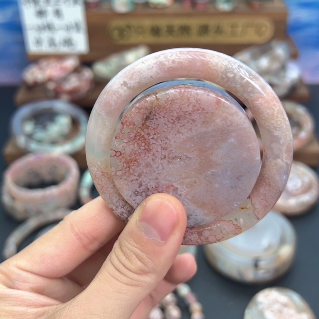 天然樱花手镯54圈口