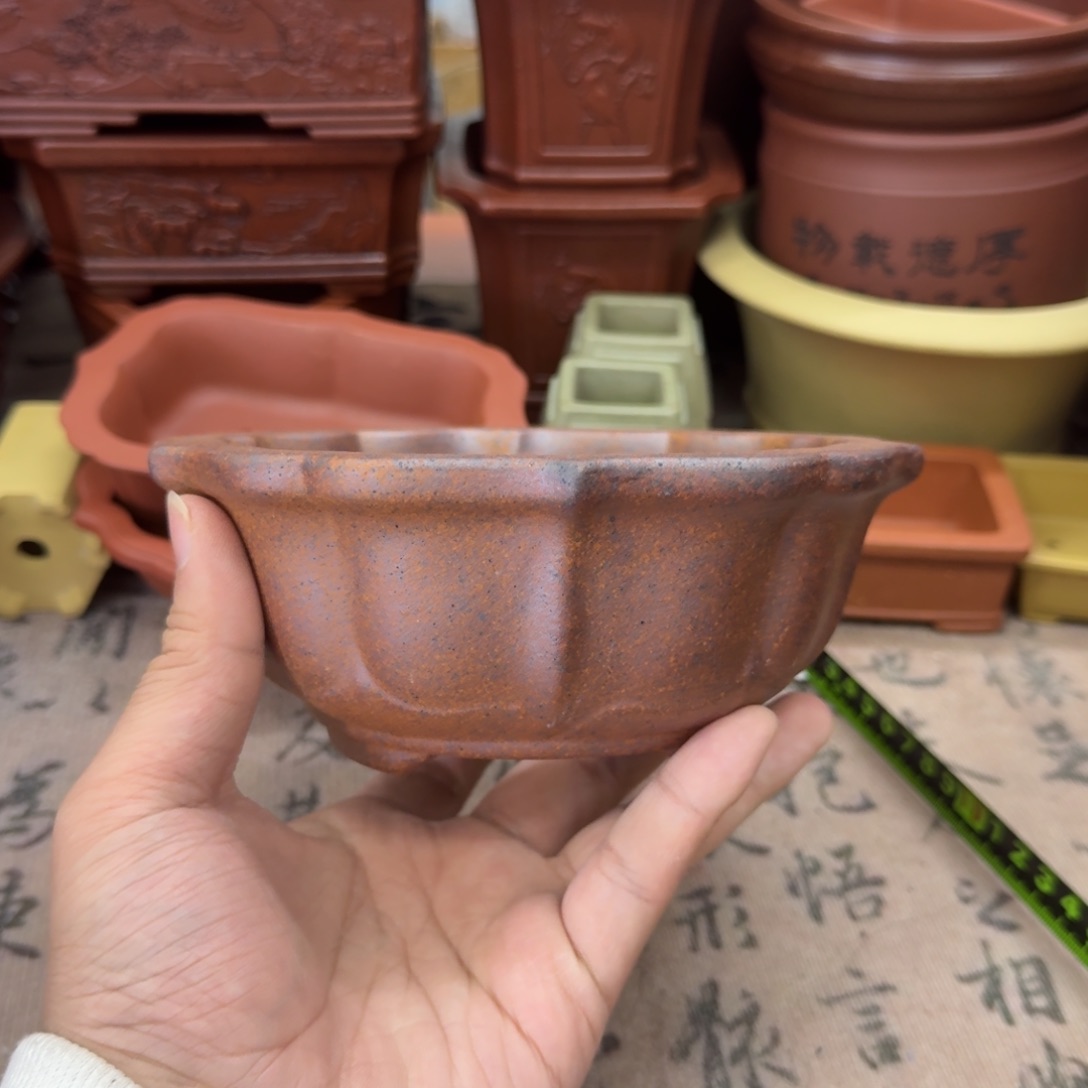 紫砂花盆宜兴紫砂正品13x5