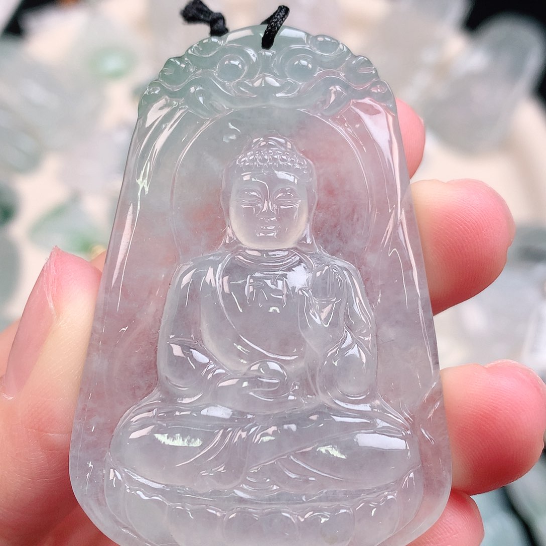 翡翠颈饰未镶嵌大日如来57、38、6