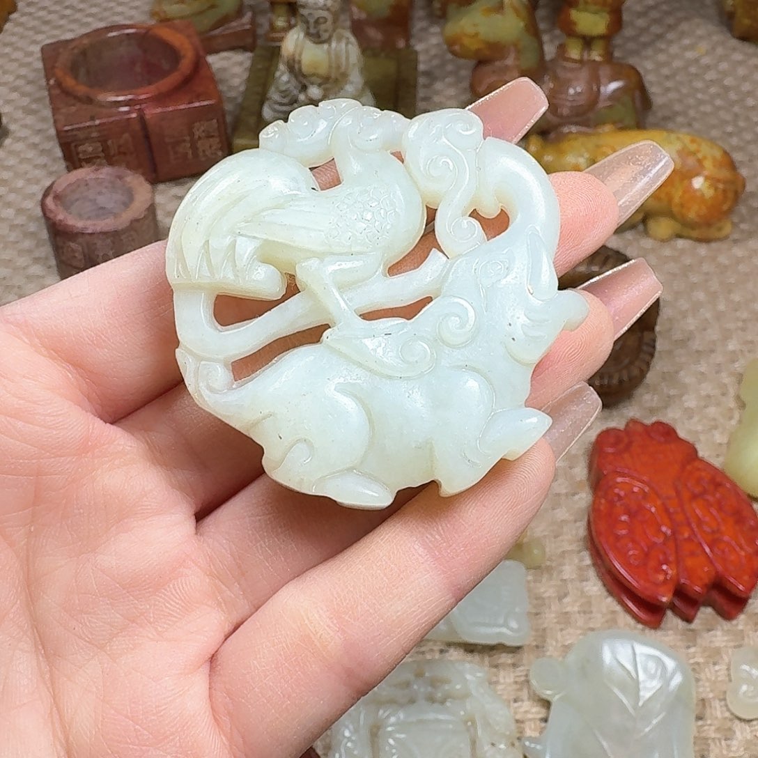白玉菩提吊坠挂件