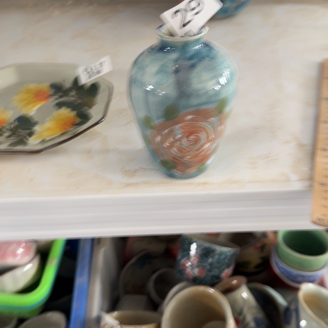 29 景德镇高温手工釉下彩花瓶