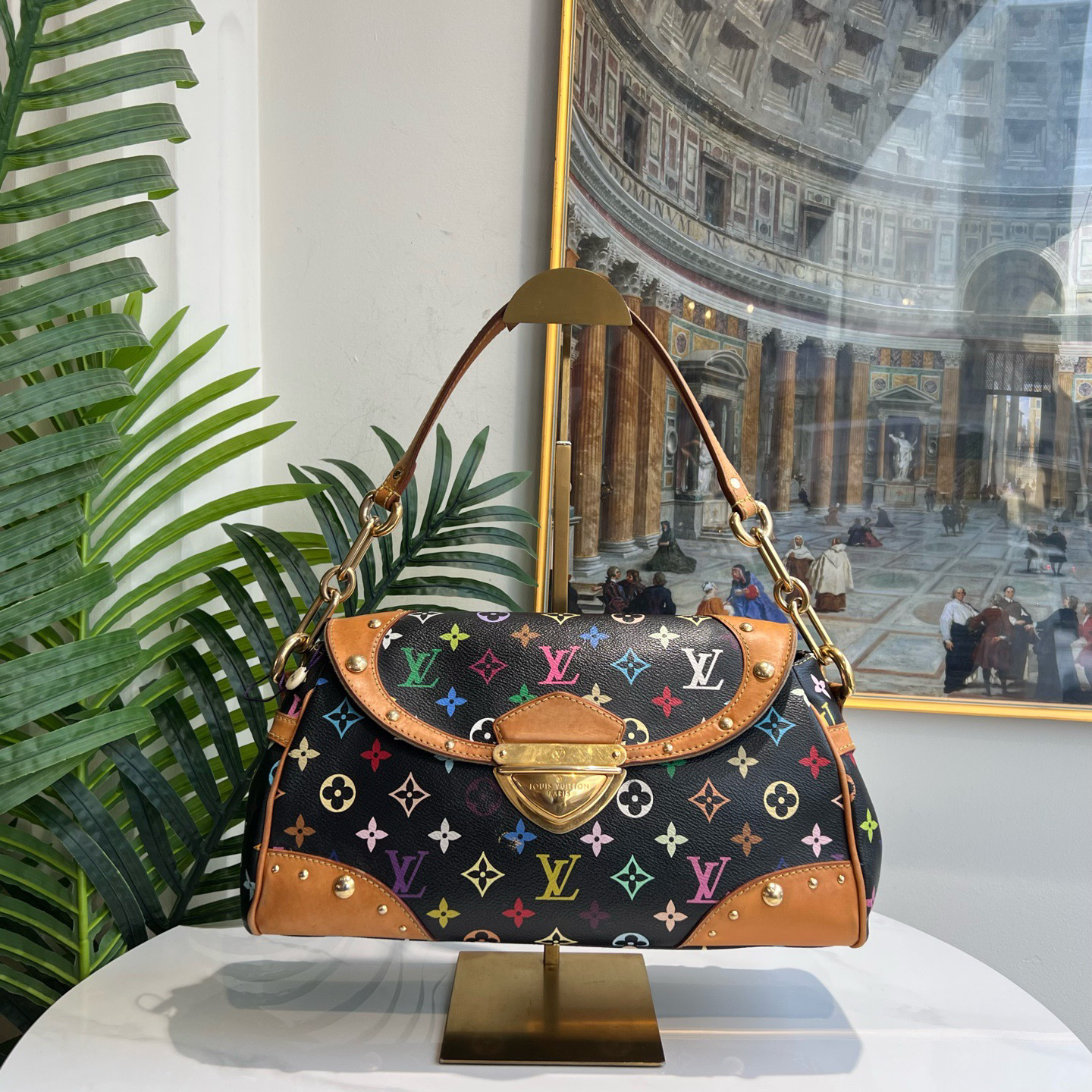 95新 LouisVuitton/路易威登 御古屋/33195/黑三彩梦露08s