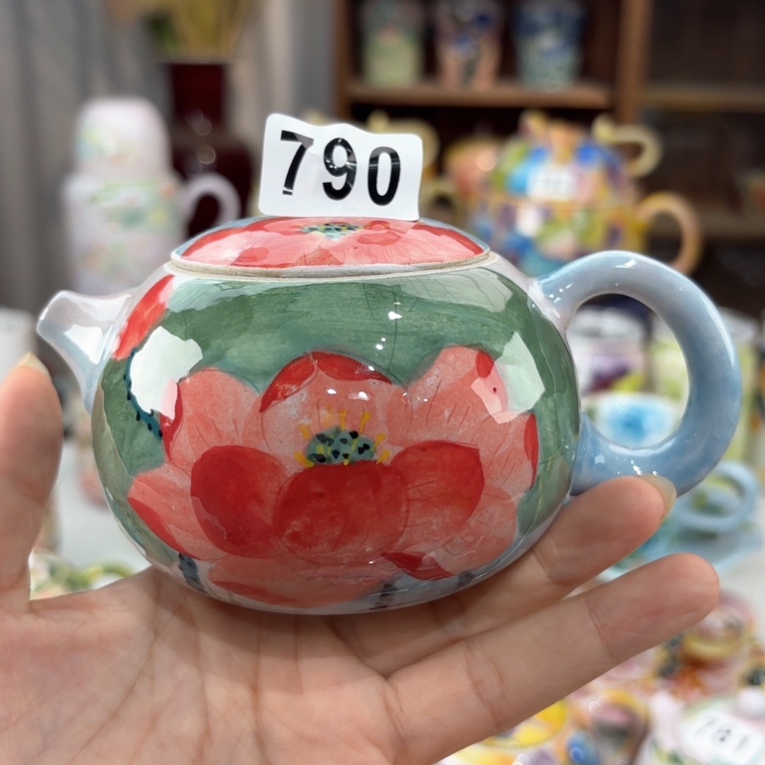 景德镇手绘高温釉下彩陶瓷茶具