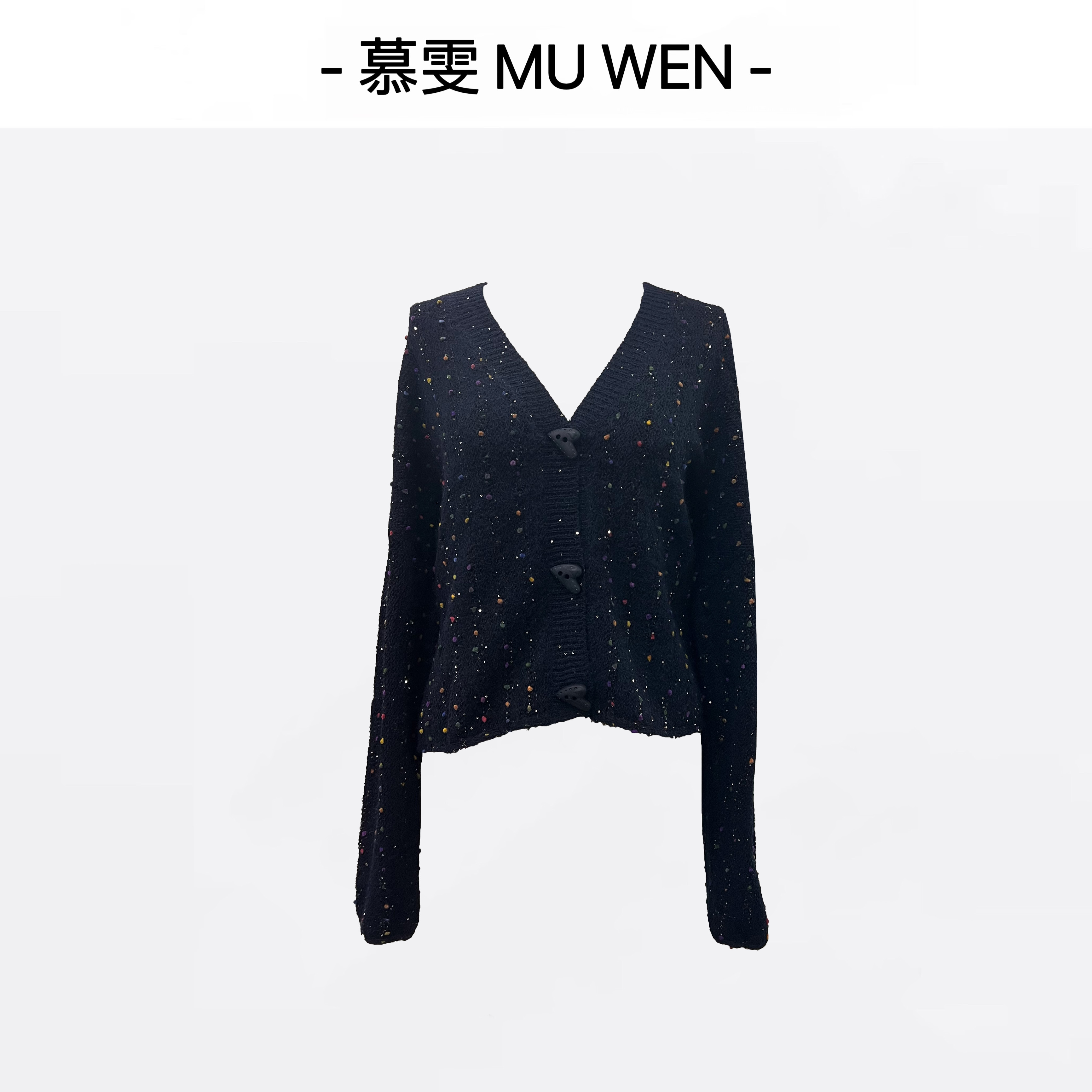 【极繁主义】新中式法式轻奢设计感进口彩色上衣51466391