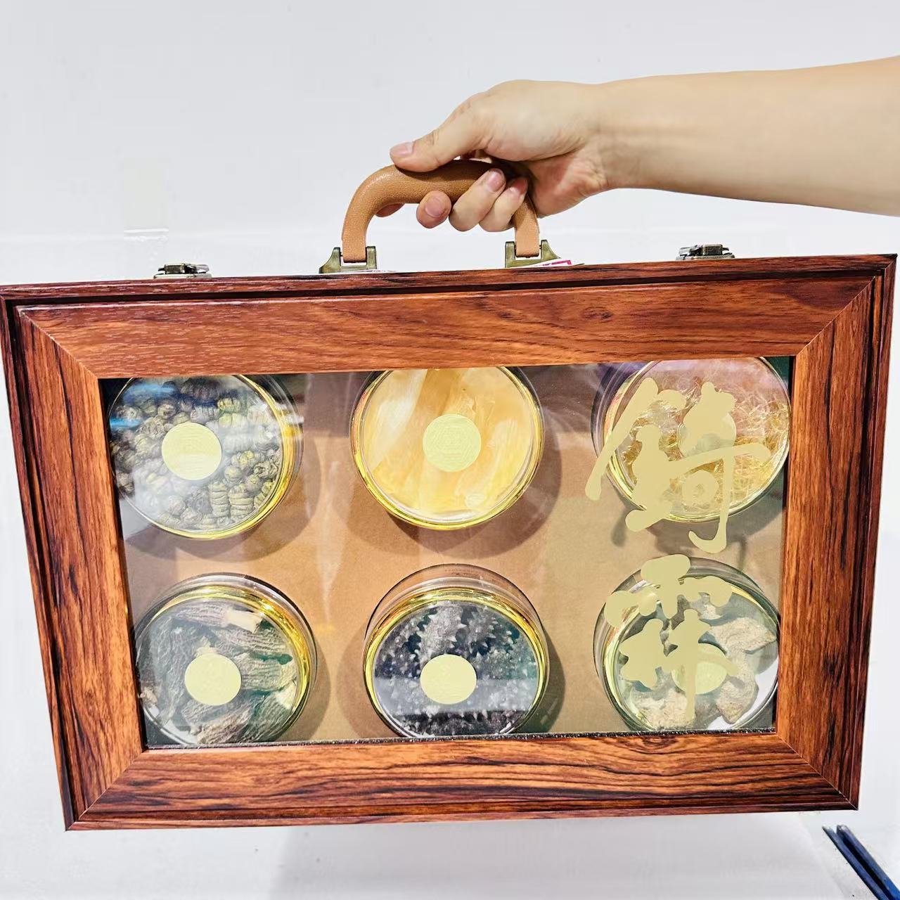 海鲜干货【海味中华礼】海参+羊肚菌+鱼胶+石斛+陈皮+翅丝 带箱5斤 